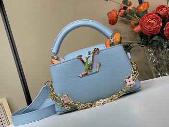 Kitlife Louis Vuitton x TM Capucines East-West Mini Bag Olympe Blue M13707 22x12x8cm