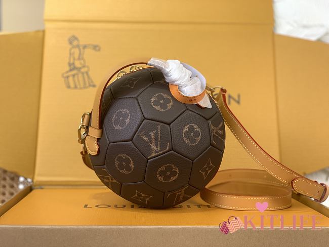 Kitlife Louis Vuitton Soccer Ball Bag Brown Monogram M13894 19x19x19cm - 1