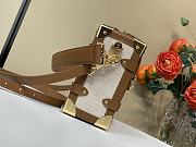 Kitlife Louis Vuitton Side Trunk MM Bag Ecru/Cognac M14411 23.5x16x8.5cm - 5