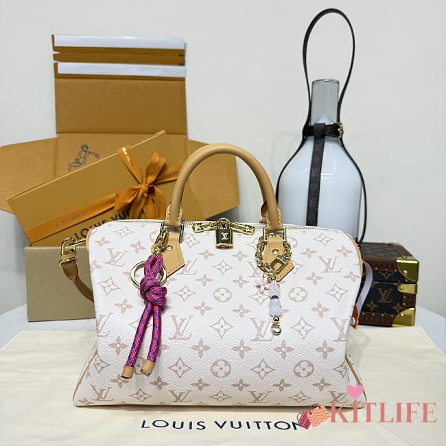 Kitlife Louis Vuitton Speedy Soft 30 Lucky Bag Monogram Dune & Pink M15108 30x17x21cm - 1