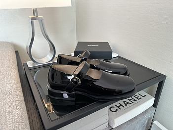 Kitlife Chanel Mary Janes Black Patent Leather Shoes
