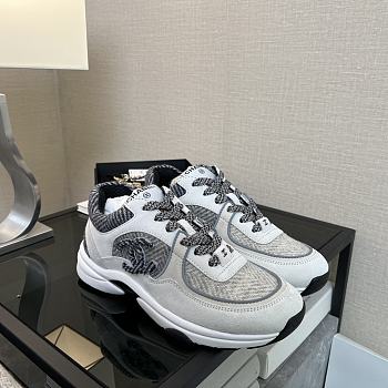Kitlife Chanel 25P Top-tier Sport Tweed Sneakers White & Grey