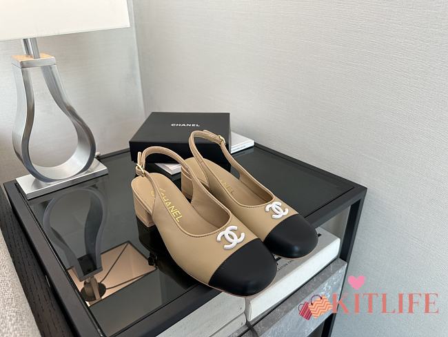 Kitlife Chanel 25A Slingbacks Beige - 1