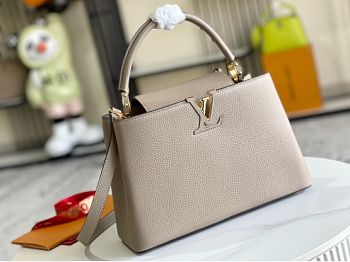 Kitlife Louis Vuitton Capucines Bag Galet Beige M94428 31.5x20x11cm