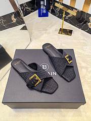 Kitlife Balmain Square-toe Slippers Black - 5
