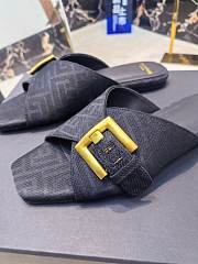 Kitlife Balmain Square-toe Slippers Black - 2