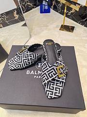 Kitlife Balmain Square-toe Slippers White & Black - 6