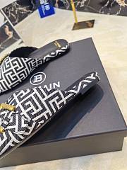 Kitlife Balmain Square-toe Slippers White & Black - 4