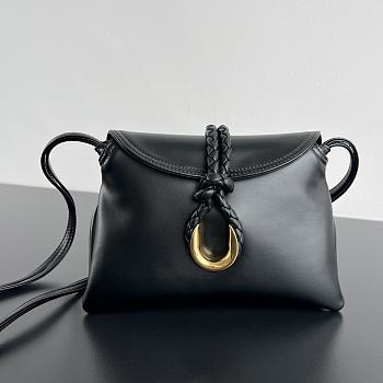 Kitlife Bottega Veneta Baby Liberta Bag Black 24x15.5x5cm