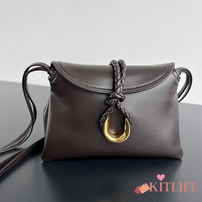 Kitlife Bottega Veneta Baby Liberta Bag Dark Brown 24x15.5x5cm - 1