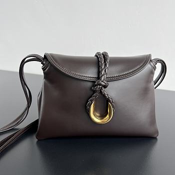 Kitlife Bottega Veneta Baby Liberta Bag Dark Brown 24x15.5x5cm