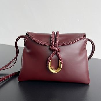 Kitlife Bottega Veneta Baby Liberta Bag Burgundy 24x15.5x5cm 