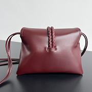 Kitlife Bottega Veneta Baby Liberta Bag Burgundy 24x15.5x5cm  - 6