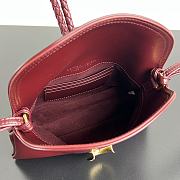 Kitlife Bottega Veneta Baby Liberta Bag Burgundy 24x15.5x5cm  - 4