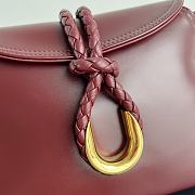 Kitlife Bottega Veneta Baby Liberta Bag Burgundy 24x15.5x5cm  - 3