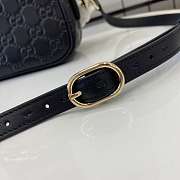 Kitlife Gucci GG Emblem Small Shoulder Bag In Black GG Leather 847448 20.5x13x7cm - 6