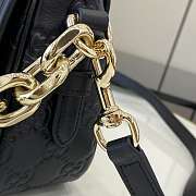 Kitlife Gucci GG Emblem Small Shoulder Bag In Black GG Leather 847448 20.5x13x7cm - 4