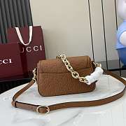 Kitlife Gucci GG Emblem Shoulder Bag In Brown GG Leather 847448 20.5x13x7cm - 6