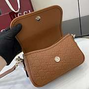 Kitlife Gucci GG Emblem Shoulder Bag In Brown GG Leather 847448 20.5x13x7cm - 5