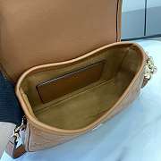Kitlife Gucci GG Emblem Shoulder Bag In Brown GG Leather 847448 20.5x13x7cm - 2