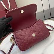 Kitlife Gucci GG Emblem Shoulder Bag In Red GG Leather 847448 20.5x13x7cm - 5