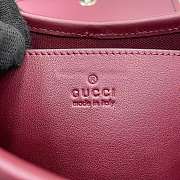 Kitlife Gucci GG Emblem Shoulder Bag In Red GG Leather 847448 20.5x13x7cm - 2