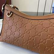 Kitlife Gucci GG Emblem Small Shoulder Bag Brown 847450 22x14x8cm - 6