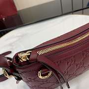 Kitlife Gucci GG Emblem Small Shoulder Bag Red 847450 22x14x8cm - 3