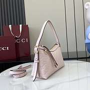 Kitlife Gucci GG Emblem Small Shoulder Bag Pink 847450 22x14x8cm - 6