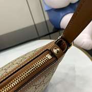 Kitlife Gucci GG Emblem Small Shoulder Bag Beige & Brown 847450 22x14x8cm - 6