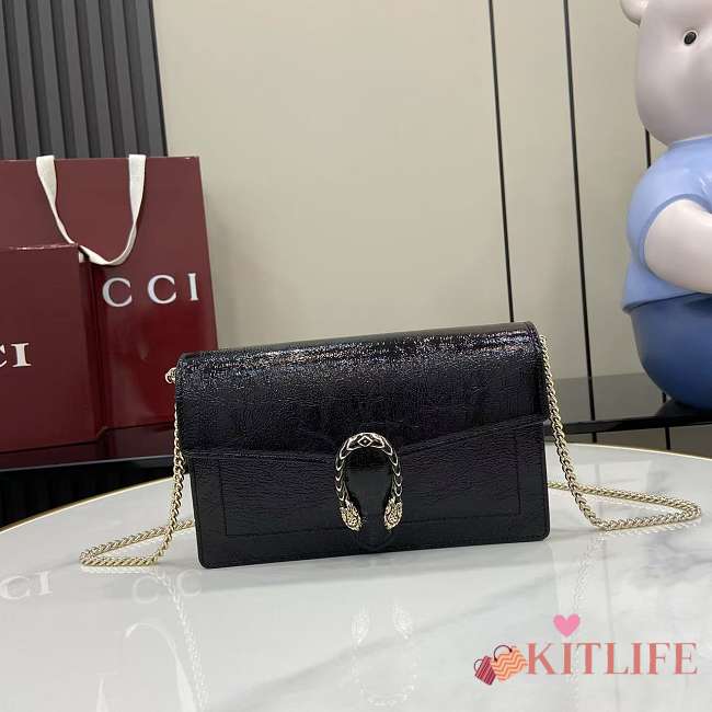Kitlife Gucci Dionysus Wallet On Chain Black 837374 20x12.5x4.5cm - 1