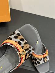 Kitlife Louis Vuitton 6AM Leopard Print Mules in Grey   - 6