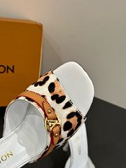 Kitlife Louis Vuitton 6AM Leopard Print Mules in White - 3
