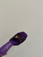 Kitlife Louis Vuitton 6AM Leopard Print Mules in Purple  - 4