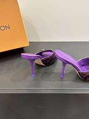 Kitlife Louis Vuitton 6AM Leopard Print Mules in Purple  - 2