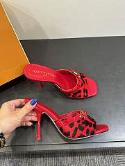Kitlife Louis Vuitton 6AM Leopard Print Mules in Red - 5