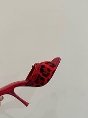 Kitlife Louis Vuitton 6AM Leopard Print Mules in Red - 3