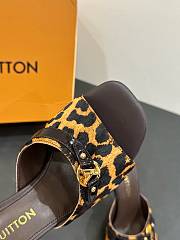 Kitlife Louis Vuitton 6AM Leopard Print Mules in Brown - 4
