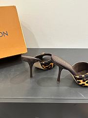 Kitlife Louis Vuitton 6AM Leopard Print Mules in Brown - 6