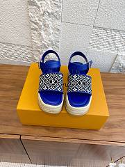 Kitlife Louis Vuitton Maya Platform Espadrille Sandals Dark Blue - 1