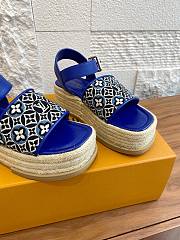 Kitlife Louis Vuitton Maya Platform Espadrille Sandals Dark Blue - 6