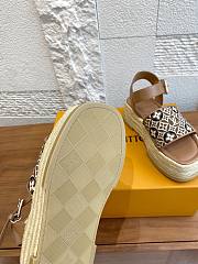Kitlife Louis Vuitton Maya Platform Espadrille Sandals Brown - 5