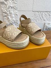 Kitlife Louis Vuitton Maya Platform Espadrille Sandals Beige - 6