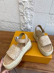 Kitlife Louis Vuitton Maya Platform Espadrille Sandals Beige - 3