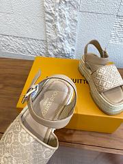 Kitlife Louis Vuitton Maya Platform Espadrille Sandals Beige - 2