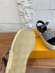 Kitlife Louis Vuitton Maya Platform Espadrille Sandals Black - 5