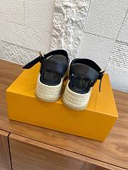 Kitlife Louis Vuitton Maya Platform Espadrille Sandals Black - 2