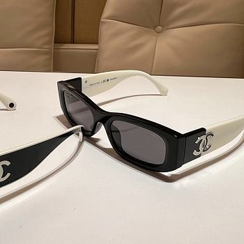 Kitlife Chanel Rectangular Sunglasses Black & White