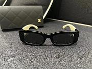 Kitlife Chanel Rectangular Sunglasses Black & White - 3
