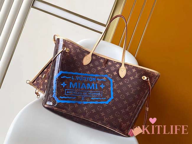 Kitlife Louis Vuitton Vinyl Monogram Miami Neverfull GM Bag M14491 39x19x32cm - 1
